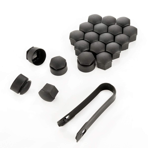 LST 20 x 17 mm Black Matt Hex Caps Wheel