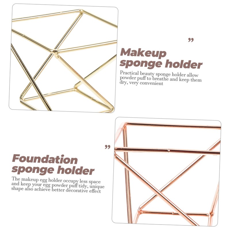 IWOWHERO 4pcs Makeup Sponge Holder Luxury Reusable Cosmetic Racks for