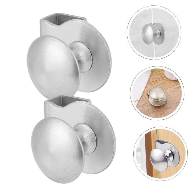 Gadpiparty 2pcs Glass Door Handles Durable Pull Clamp for Kitchen
