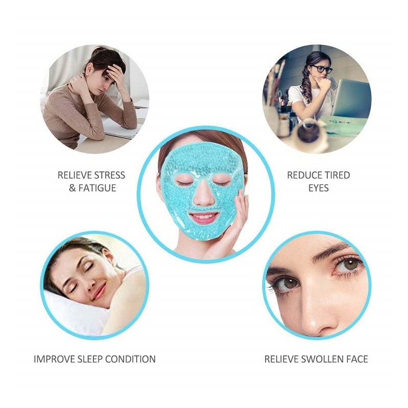 Cold Face Eye Mask Ice Pack Reduce Facial Puff, Dark