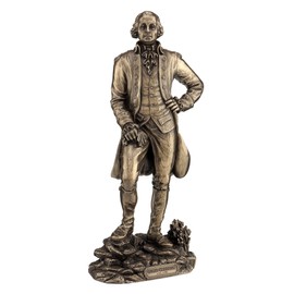 US 11 Inch George Washington Cold Cast Decorative Figurine, Bronze Color