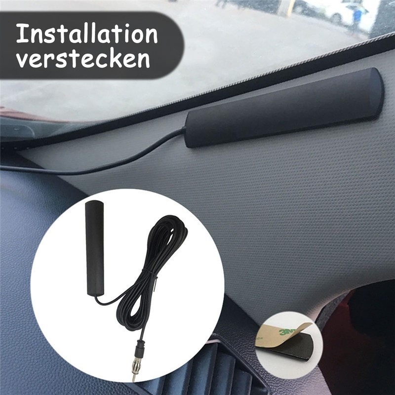 Autoradio Antenne, FM Scheibenantenne Universal, Verlängerungskabel 5, Antenne Kompatibel mit