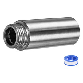 M METERXITY Shower Head Extension Arm, Stainless Steel G1/2 Male to Female Extension Pipe Fitting Adapter with PTFE Thread Seal Tape for Shower/Faucet, Pipe Plumbing Coupler 2.75"/70mm 1-Pack