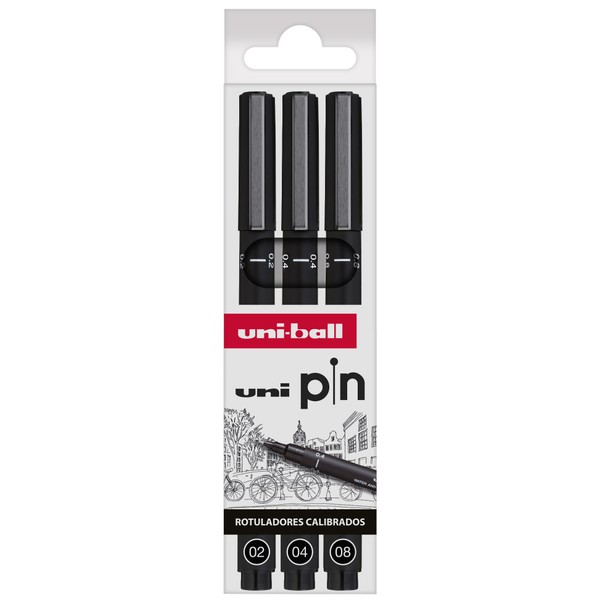 Uni-Ball 135910 - Uni Pin Drafting and Sketching Markers, Wallet