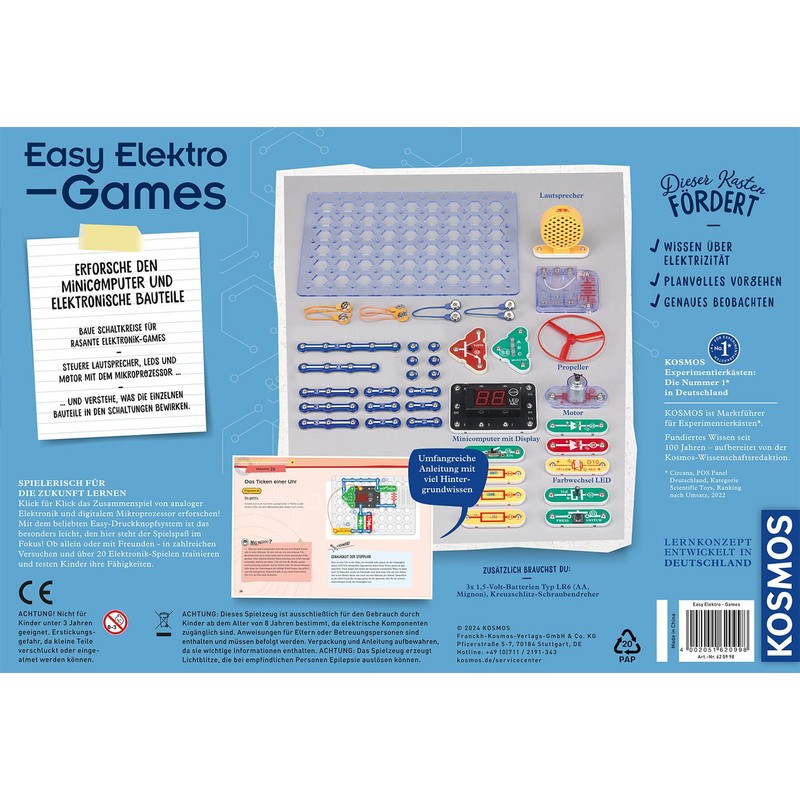 KOSMOS 620998 Easy Elektro Games, Playful Learning About Circuits When