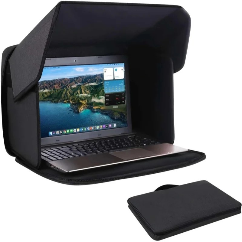 Foldable Laptop Sun Shade for Outdoor Work – Portable Oxford