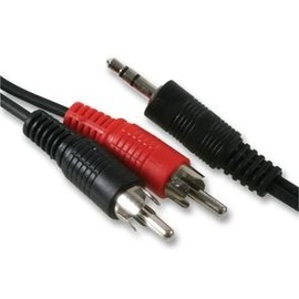 Lead,3.5MM Stereo M to 2X RCA, 1.2M, Audio & Video Cable Assemblies Qty X 1
