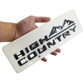 1Pc High Country Emblem Rear Tailgate Letter Logo Car Badge Nameplate Replacement for 2019-2025 Tahoe Silverado (1Pcs Rear Emblem - Glossy Black)