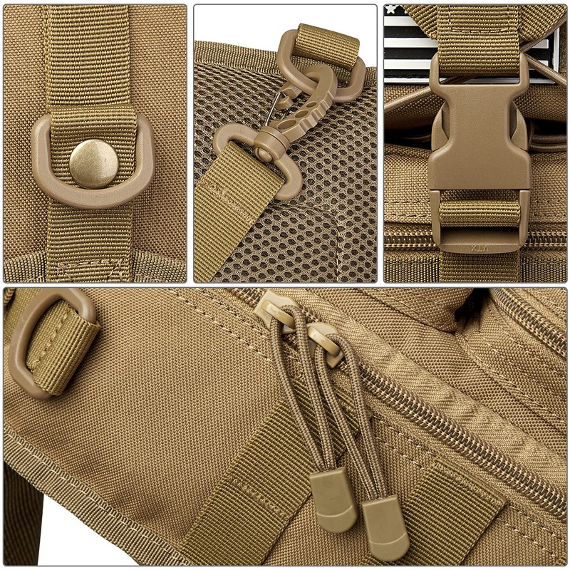 G4Free Tactical Sling Backpack Big Molle EDC Crossbody Bag Pack