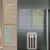 JJPRO Non-Magnetic Dry Erase List Board for Fridge, 11.5"x7" Clear