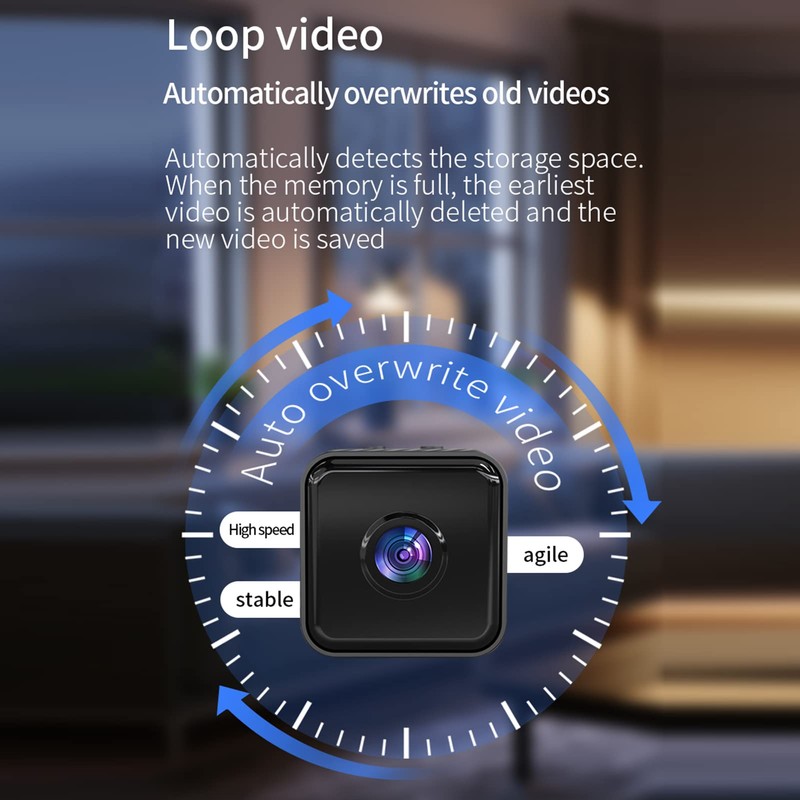 Smart Home Security Camera, 1080P Surveillance Camera, Alarm Push Night