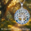 CRMAD 90th Birthday Gifts Necklace for Grandma Sterling Silver Tree