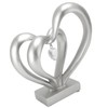 Double Heart Sculpture Resin Romantic Heart Statues Love Sculpture for