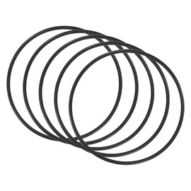 QUARKZMAN 60 mm x 56 mm x 2 mm Nitrile Rubber O-Rings x 5 Pieces Round Sealing Disc for Tap Plumber Repair Seal Connection [Black]