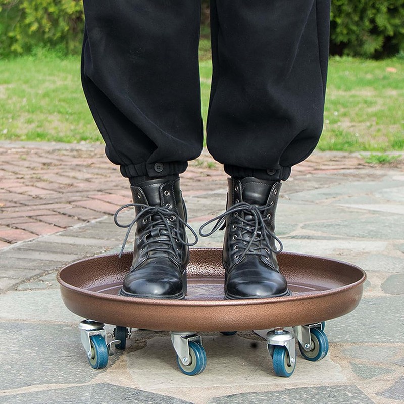 20" Heavy Duty Plant Dolly with Wheels, 380lbs Metal Rolling