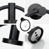 Towel Holder, Black Frosted Wall-Mounted Towel Ring in 304 Stainless