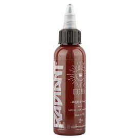 Radiant Colors - Tattoo Ink Deep Red Color Tattooing and Shading Real Human Skin 1oz Bottle
