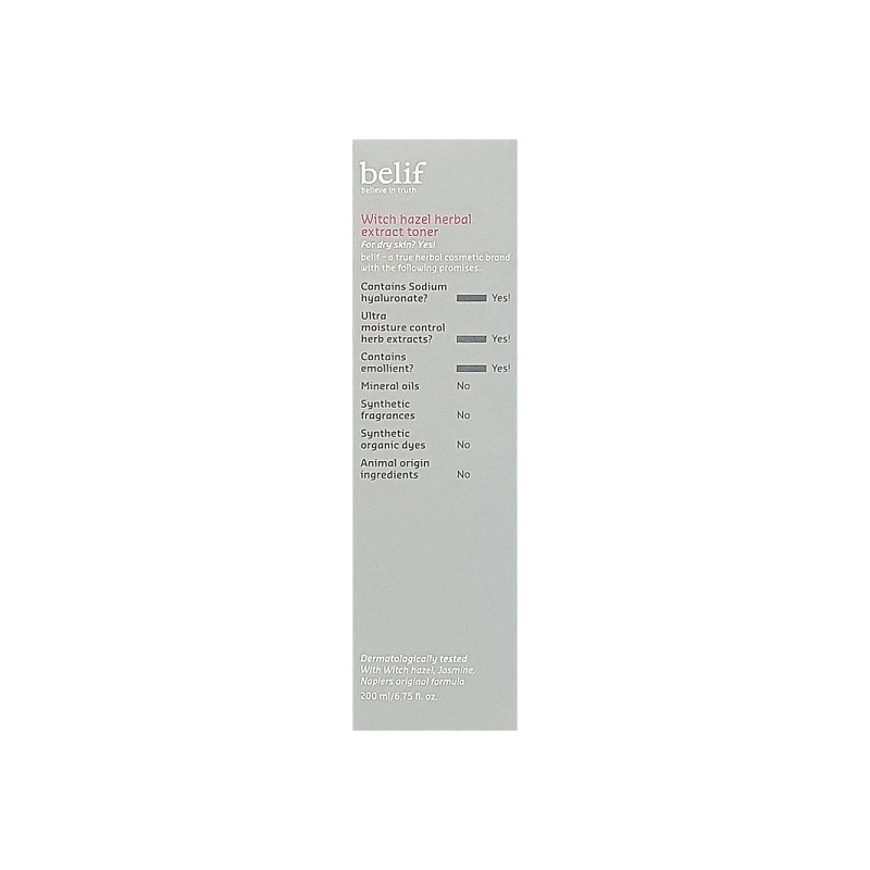 Belief Witch Hazel Herbal Extract Toner 200ml Cares for dull