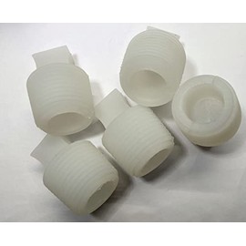 dexierp Protection Force Ribbed Tapered Insert Plug Stopper For 1-5/32" 1-3/16" 1-7/32" 1-1/4" 28.5-31.5mm ID Hole Thread Tube Bottle Openning (Pack of 5) Reusable Rubber