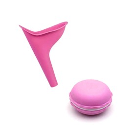 TPZORJX 1 Stück Tragbares Damen-Urinal, Faltbares Damen-Urinal, Wiederverwendbarer Damen-Urintrichter, Mutterschafts-Stand-Töpfchen mit Aufbewahrungsbox (Pink)