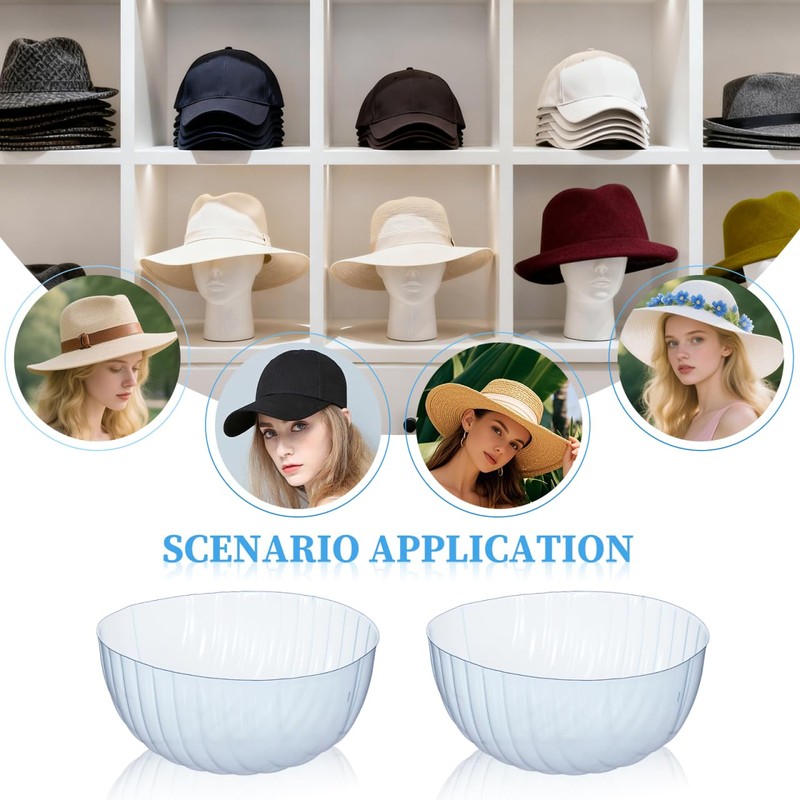 DOITOOL 10Pcs Baseball Cap Inner Support Stands Clear Plastic Hat