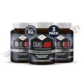 Citrato de Magnesio Puro 400 mg, 180 Cápsulas, Vitaminik CMG-400, Fruto de Cereza, Hecho por PiSA (Paquete de 3) Alta absorción.