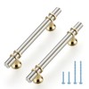 Ravinte Hardware 15 Pack 7.38 Inch Brushed Nickel&Gold Cabinet Pulls