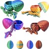 4PCS 3D Printed Articulated Dragon Egg – Fantasy Collectible, Unique