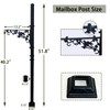 MEIYIHUI 40.2-51.8" H Heavy Duty Outdoor Mailbox Post, Steel Mailbox