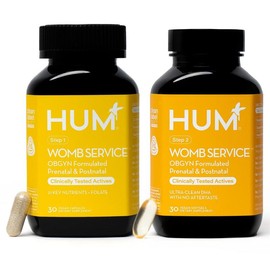 HUM Womb Service – Prenatal & Postnatal Vitamin Combo | OBGYN-Formulated Vegan Prenatal Support | Pre- & Post-Pregnancy with Choline