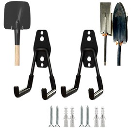 2Pcs Shovel Holder Wall Mount, Shovel Storage Rack, Wall Mount Shovel Rack, Shovel and Rake Storage Rack, Shovels Hanger Wall Mount, Perfect for Garage Tool Organizers and Storage, No Shovels (U)