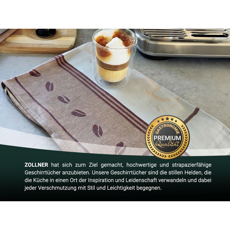 'Chef's Quality ZOLLNER® Set of 5 Tea Towels 50 x