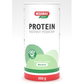 MEGAMAX Instant Protein Powder isolate Laktosearm Hitzebeständiges Eiweißpulver mit 92% Whey Protein Ideal für Eiweißshakes u.Backen Proteinquelle für Fitness - Geeignet auch für Low-Carb Diäten
