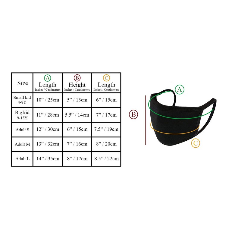 LOFBAZ Cloth Face Coverings Cotton Fabric with Filter Pocket Washable