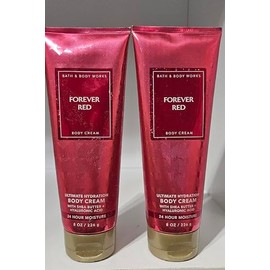 BathBody Forever Red Ultimate Hydration Body Cream, 8 oz, 24 Hour Moisture with Shea Butter and Hyaluronic Acid, Set of 2