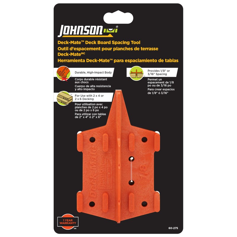 Johnson Level & Tool 60-275 Deck Mate, Deck Board Spacing