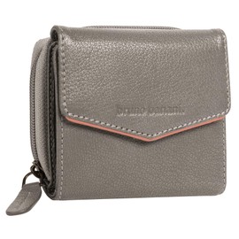 bruno banani 022121 Women's Genuine Leather Purse, Purse, Trendy Accessory, RFID Protection, Practical Compartment Division, gray, Standard size