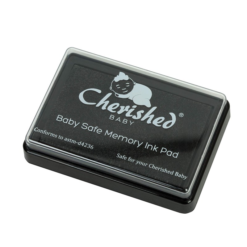 Cherished Baby – Black Ink Handprint/Footprint Ink Pad Kit –