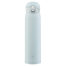 Zojirushi SM-WA60-HL Water Bottle, One-Touch Stainless Steel Mug, Seamless, 20.3 fl oz (0.60 L), Ice Gray
