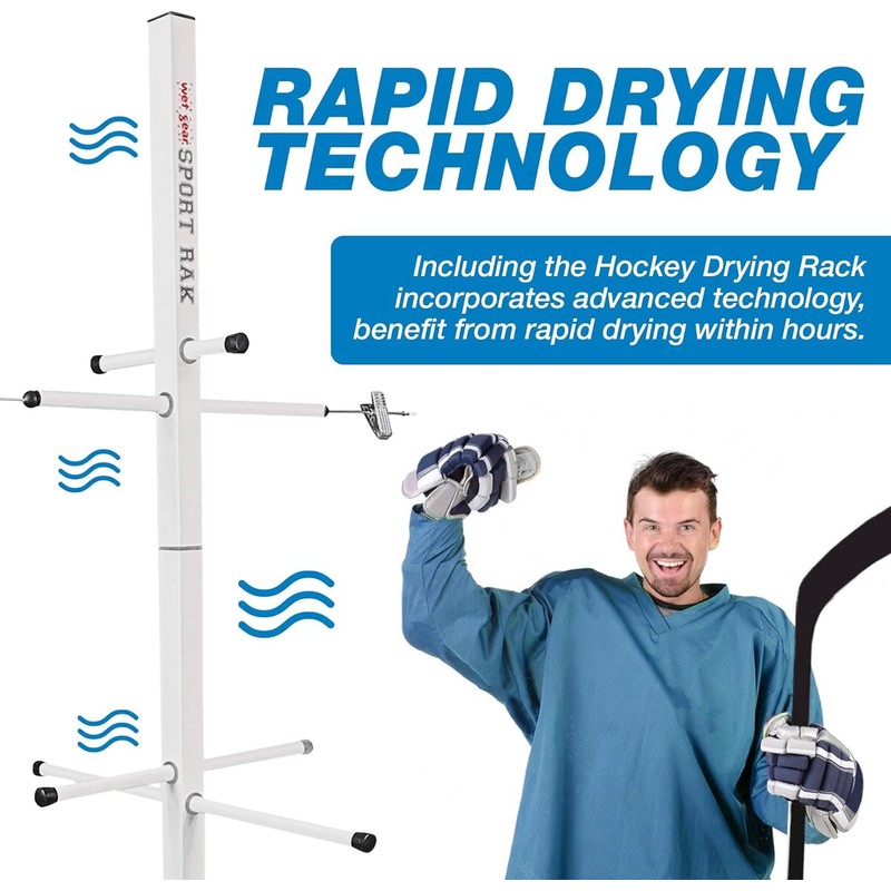 Wet Gear-Hockey Equipment Dryer Rack: Metal Model