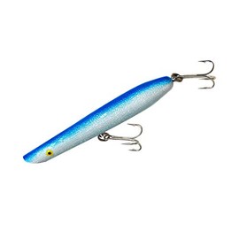 Cotton Cordell C6620 C66-20 Pencil Popper Fishing Lure, 6", 1 oz, Pearl/Blue Back