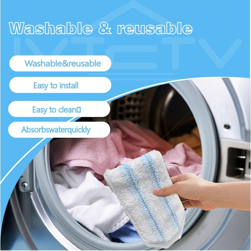 5-Pack Replacement Mop Pads for O-Cedar H2prO/ Vileda H2prO Flat