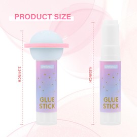 Cute Solid Glue Stick, 4 Cartoon Solid Glue Sticks Shaped Like Four Colored Planets, School Office Homemade Supplies Stick, 0.28 oz, 4/Pack