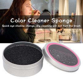 Esponja limpiadora de brochas, esponja limpiadora de color reutilizable de carbón activado negro para viajar