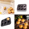 6 Muffin Moulds Baking Tray Cupcake Moulds Cups Perforated Mince