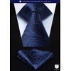 HISDERN Men's Suit Vest, Paisley, Necktie, Pocket Square, 3-Piece Set,