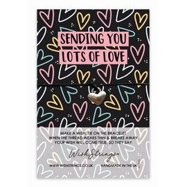 Wish String Bracelet Sending you Lots of Love - Wish Strings Wish Bracelet, Make a Wish, Thoughtful Gift, Letterbox Gift, Thinking of You, Sending you a Hug, Pocket Hug, Letterbox Hug, Friend Gift