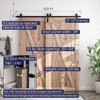 SMARTSTANDARD 6 Feet Bypass Sliding Barn Door Hardware Kit -