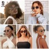 SOJOS Small Retro Oval Polarized Sunglasses for Women Men 90s