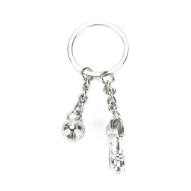 Tranbath Stainless Steel Keyring, A Birthday Gift For Women, Small Gifts, Sports Club Memorabilia, Ideal For Colleagues, Siblings And Friends, Football.